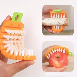 1PC Multi functional kitchen fruit and vegetable cleaning brush, bendable vegetable washing brush Cleaning Tools