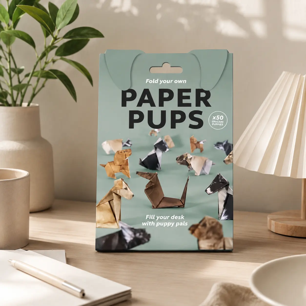 Origami Puppy Paper Craft Kit - Fun DIY Foldable Dog Set | Make Adorable 3D Puppy Figures for Play, Gifting or Decor | Simple Instructions (Great for Kids & Creative Adults)