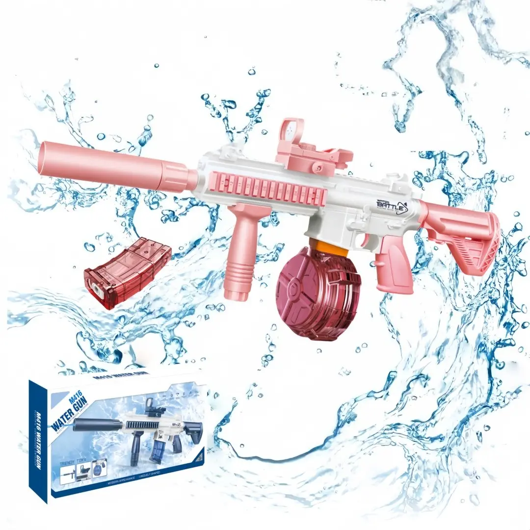 Large Rechargeable Automatic Electric Water Gun, Transparent Design with Large Capacity Water Tank, Built in Lithium Battery, Continuous Shooting Water Blaster, Summer Outdoor Pool Beach Party Water Toy, Ideal Summer Gift for Kids & Adults