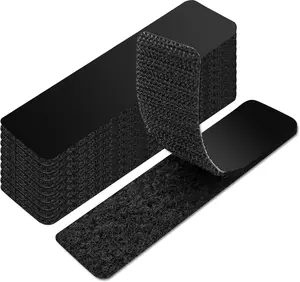 16 Sets Hook and Loop Tape Sticky Back,1 in.x 4 in. Double-Sided Command Adhesive Strip Heavy Duty