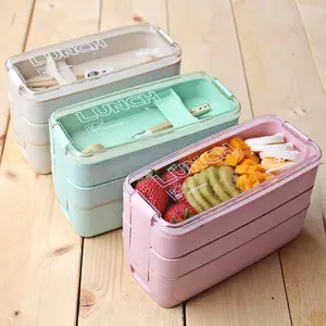Bento Box For Adults, 3-layers Lunch Box, Portable Food Storage Tableware