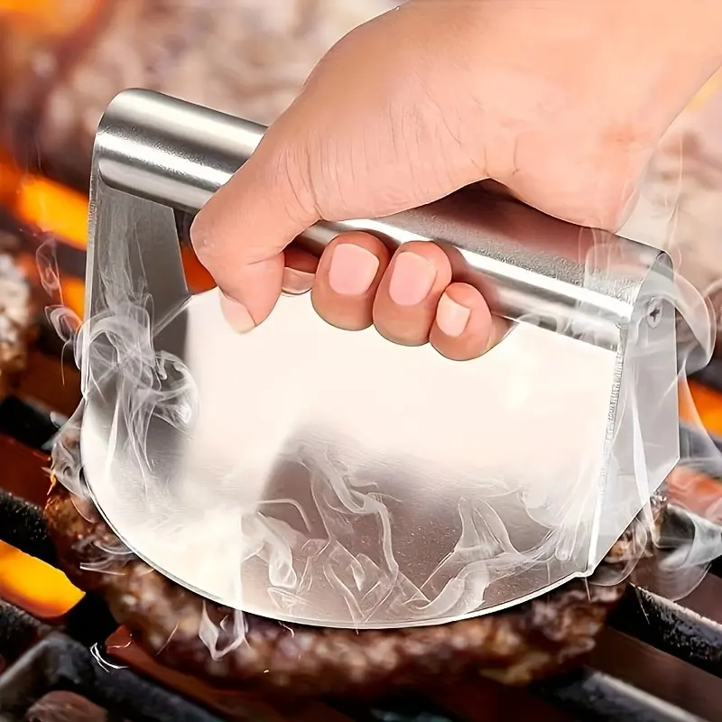 Meat press, Stainless Steel round patty maker for grilling and frying, meat crushing tool for grilling and cooking, meat press, hamburger mold, Kitchen Tool, Kitchen Gadgets