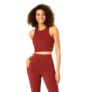 Anne Cole Active - Women's High Neck Crop Top