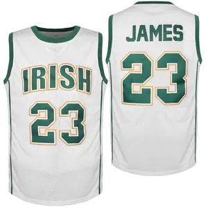 Men's #23 Irish James Basketball Jersey Street Hip Hop Classic Retro 90s Fans Gift TikTokShopBlackFriday Collection