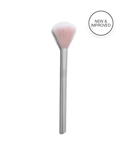 Skin2Skin Classic Fan Brush - Pink Handle, Metal Tip, Original Design, New & Improved