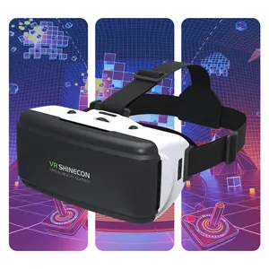VR SHINECON 4K Smart VR Headset IMAX 3D Theater Experience Adjustable IPD & Focus Perfect Couple Gift for Movies & Games