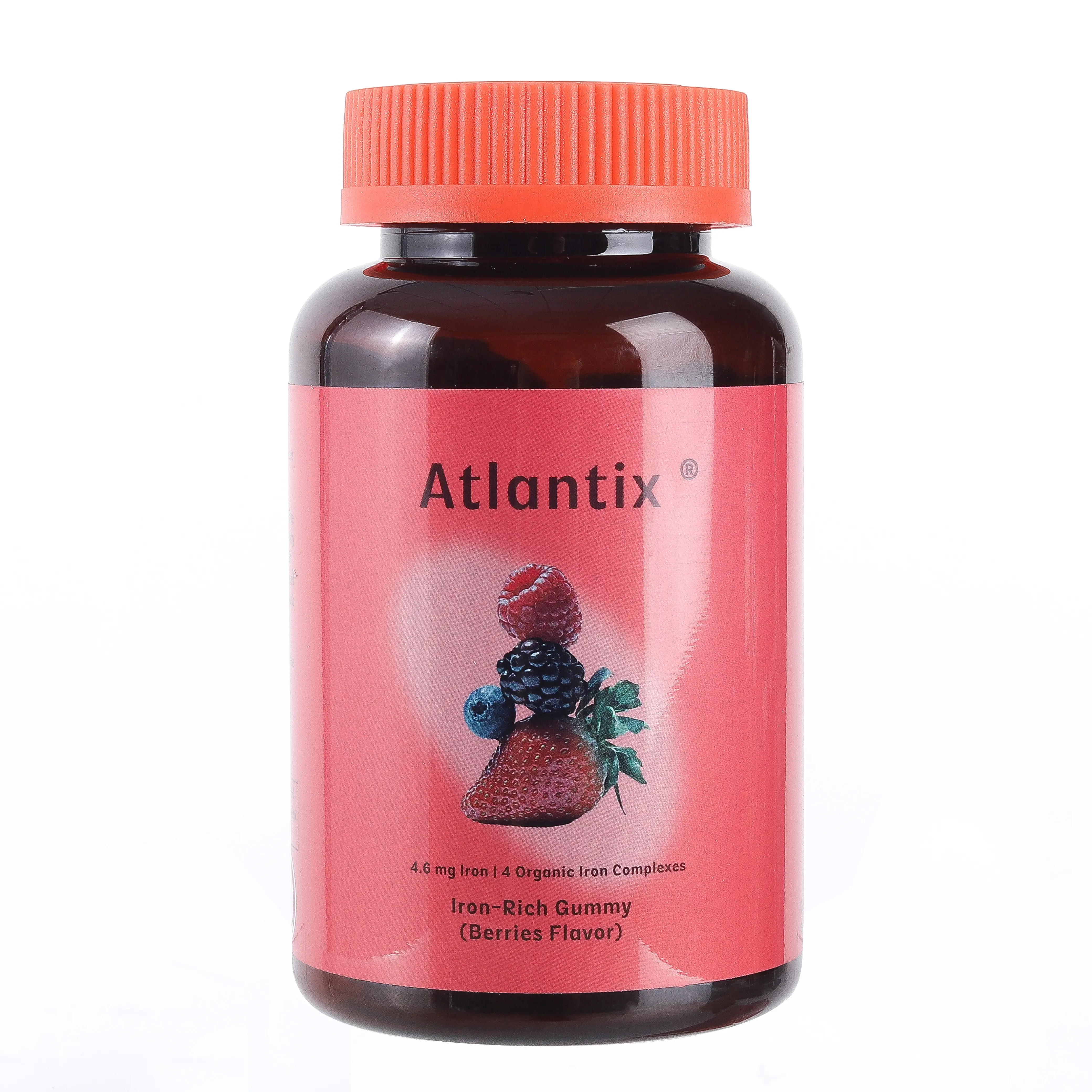 ATLANTIX Iron Gummies – Bioavailable 4-Source Iron with Heme Iron, Iron Bisglycinate & Hemoglobin Peptides, Vitamin C Absorption Support, Ginger Powder, Supports Healthy Iron Levels, 60 Gummies Daily Wellness