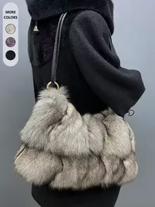 ASANDY Women’s Plush Shoulder Bag – Back to School Fashionable Large Capacity Crossbody Bag for Everyday Use, Casual Versatile High-Quality Daily Commuter Bag