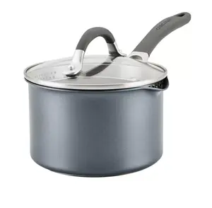 Circulon A1 Series with ScratchDefense Technology Aluminum 2-Quart Nonstick Induction Straining Sauce Pan with Lid