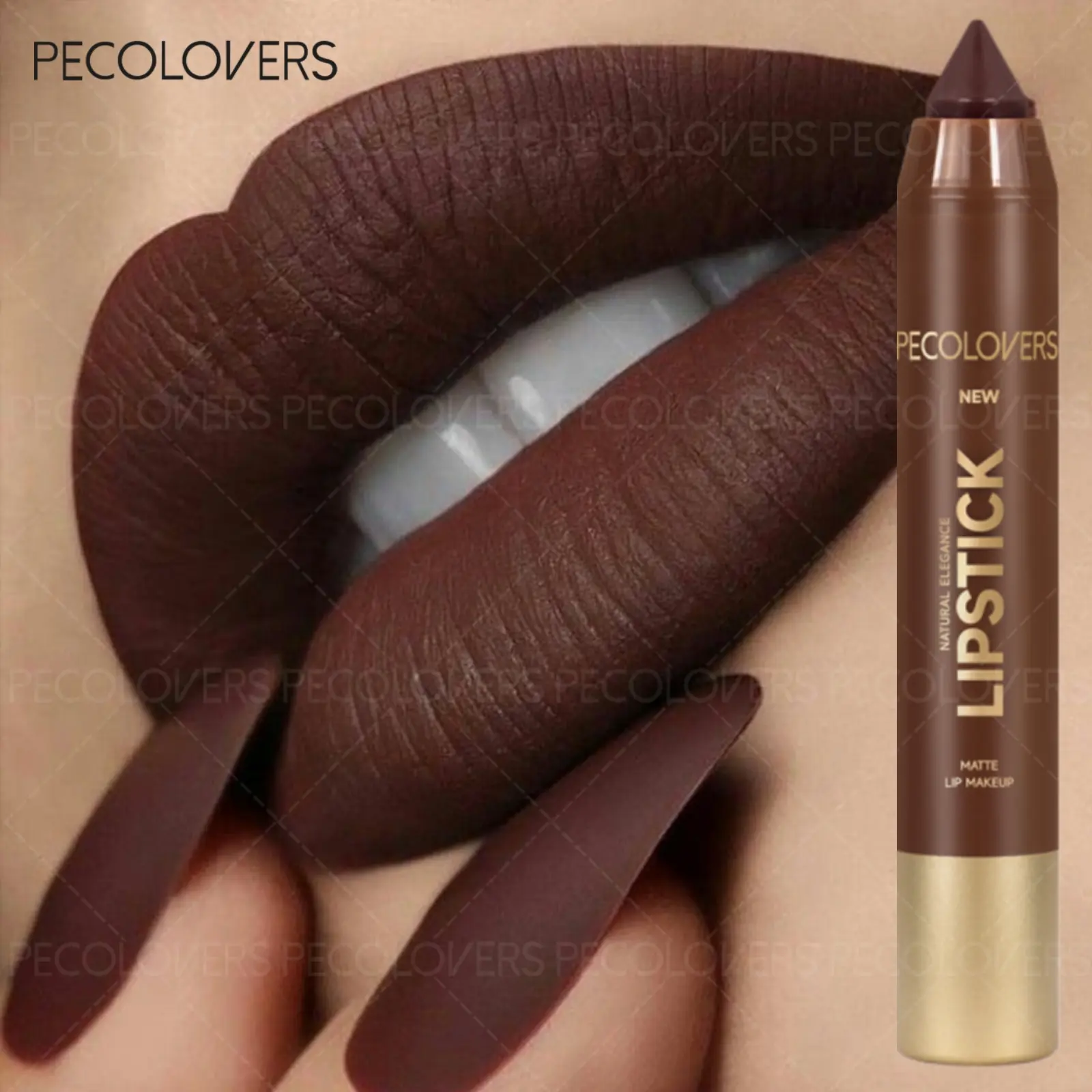 1PC Velvet Lipstick Pencil Matte Long-lasting Lip Glaze Sexy Red Plump Non-stick Cup Lipstick Natural Outline Lips Lipliner Pen Makeup, Matte Liquid Lipstick Longlasting Matte Lip Products Makeup