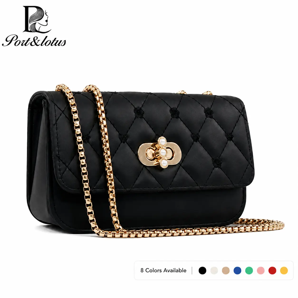 Port&Lotus Fashionable Women's Mini Square Bag, Diamond Pattern Shoulder Bags for Women, Cell Phone Purse Elegant Crossbody  Bags for Women with Flap Pocket Design