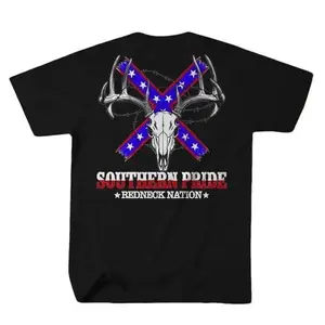 Southern Pride Skull Stars and Bars Shirt, Unisex Confederate Heritage Tee, Classic Tops Tshirt, Patriotic Casual Menswear, Men's Gifts, Gift For Him