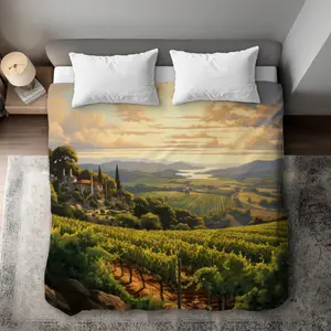 360 Stand Elegant King Size Duvet Cover - Breathable Microfiber Face, Contemporary Landscapes & Twilight Scene Print, Machine Washable Bedding for King Size Beds, Elegant Duvet Cover, Machine Washable Duvet