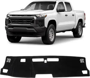 KUST Car Dash Cover for Chevy Chevrolet Colorado 2023-2025 2026 Non-Slip Polyester Center Console Dashboard Cover Interior Accessories for Colorado Custom Fit Dash Mat Sunshade No Glare Black