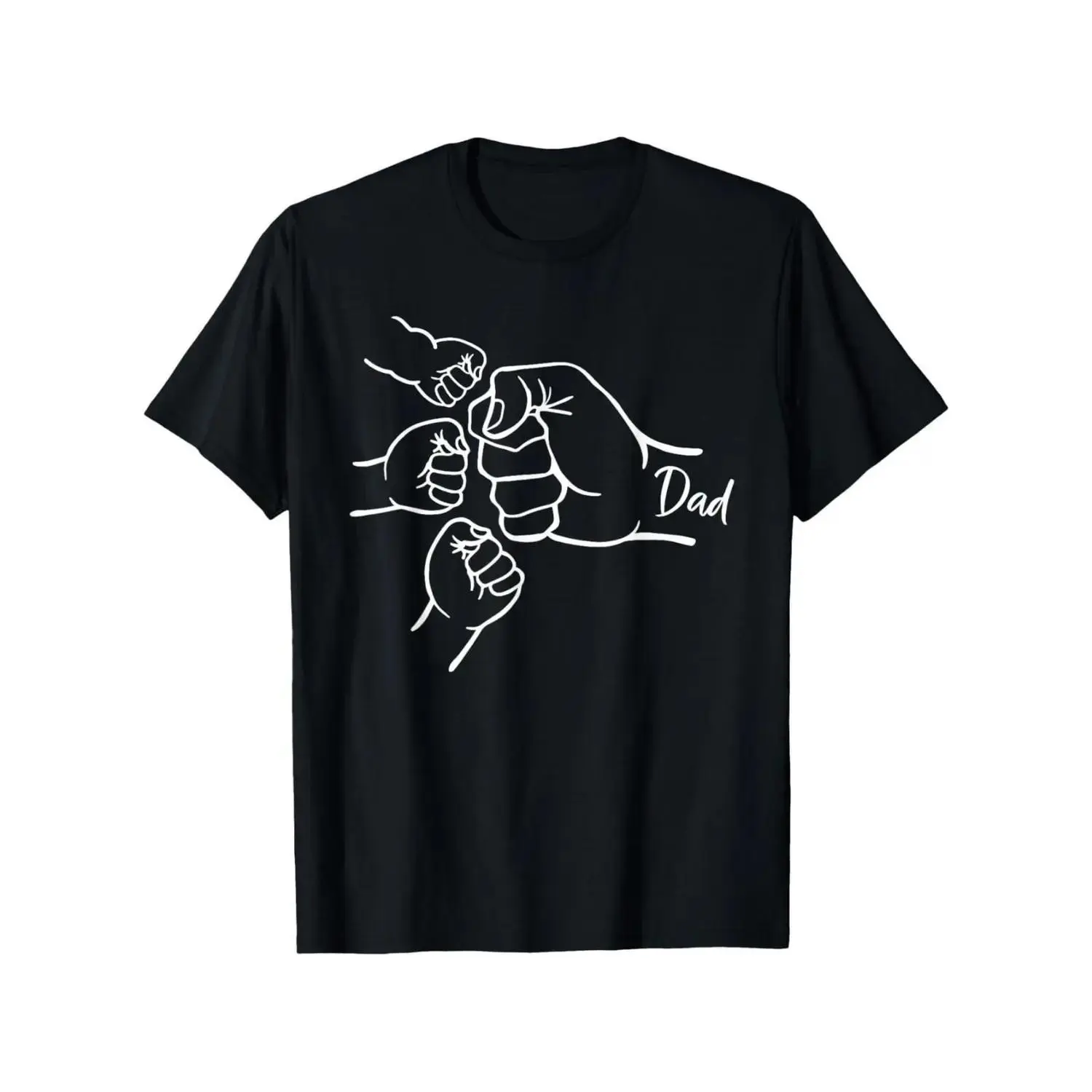 Daddy of Three Black T-Shirt – Soft Cotton Single Side Print, Great Family Gift