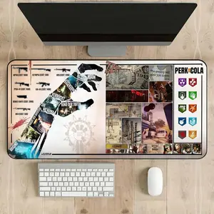 Custom Zombies Desk Mat – Call of Duty Black Ops-Inspired Gaming Mouse Pad Featuring Kino, Origins, Tranzit & Ascension, Non-Slip Rubber Base, Stitched Edges – HD Printed Rubber Gaming Mouse Pad with Non-Slip Base, Smooth Surface ideal gift