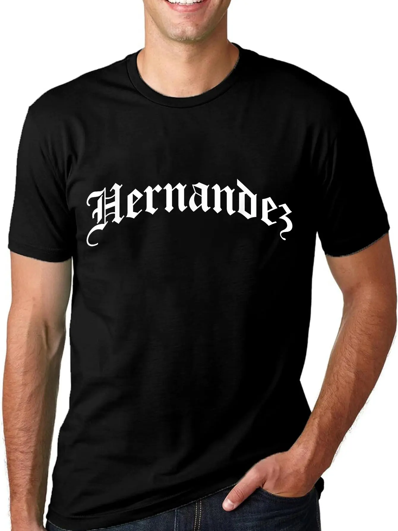 Distressed Hernandez Surname Graphic T-Shirt, Unisex Casual Short Sleeve Tee in 100% Cotton, Chicano Heritage Gift