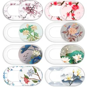 Laptop Camera Cover Slide Cute Flower 8 Pack, Webcam Cover Slide Phone Camera Cover, Ultra-Thin Computer Camera Cover Slide Blocker Slider Fits iPhone MacBook Laptop, Desktop, PC, Tablet Plastic Android