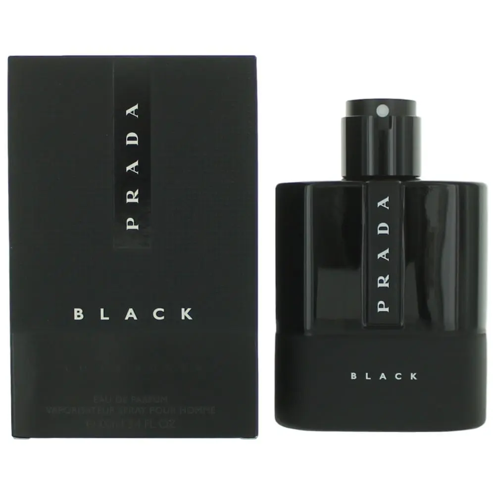 Prada Luna Rossa Black Men's 3.3 oz EDP Spray - Minimalist, Bold, Refillable, Convenient, Tailored to Suit Masculine Preferences, Daily Use Fragrance