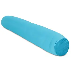 212 MAIN Plush Soft Cylindrical Microbead Body Pillow with Mooshi Squishy Cover - Teal, Supportive Bedding Accessory for Sleep