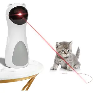 Cat Laser Toy Automatic Interactive Toys for Cats Kitten Dogs USB Charging and Battery Powered 5 Random Pattern Fast Slow Light Flashing Model TiokMc