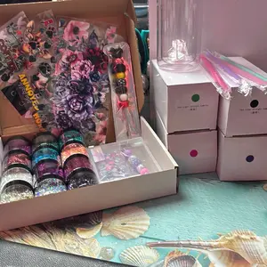 Snow globe Starter Kit comes with Assorted Glitter and Decorative Accessories in Box