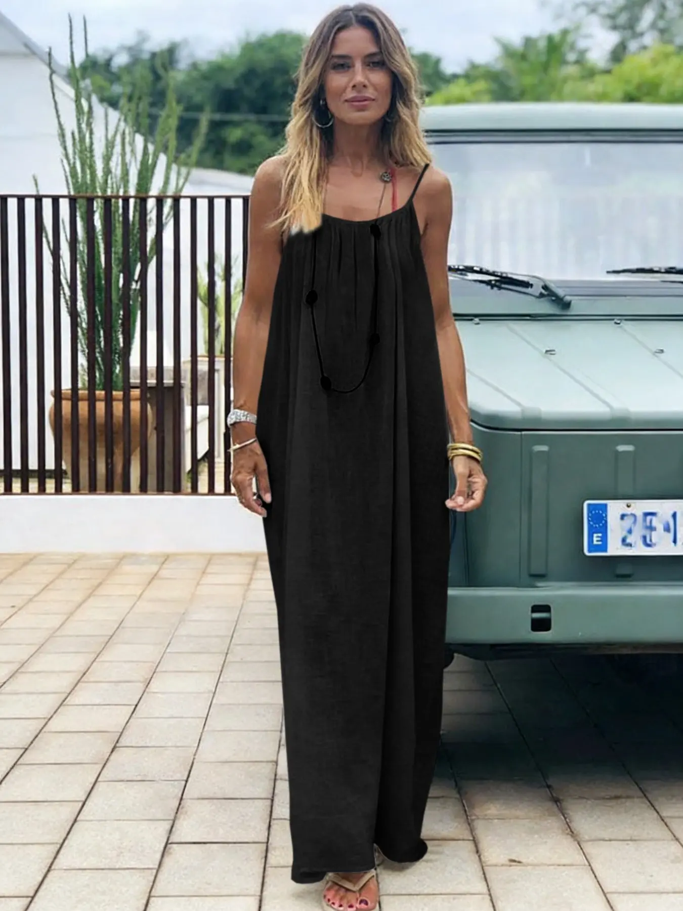 loose shirt fit dress Casual White Split Hem Loose Maxi Shirt Dress