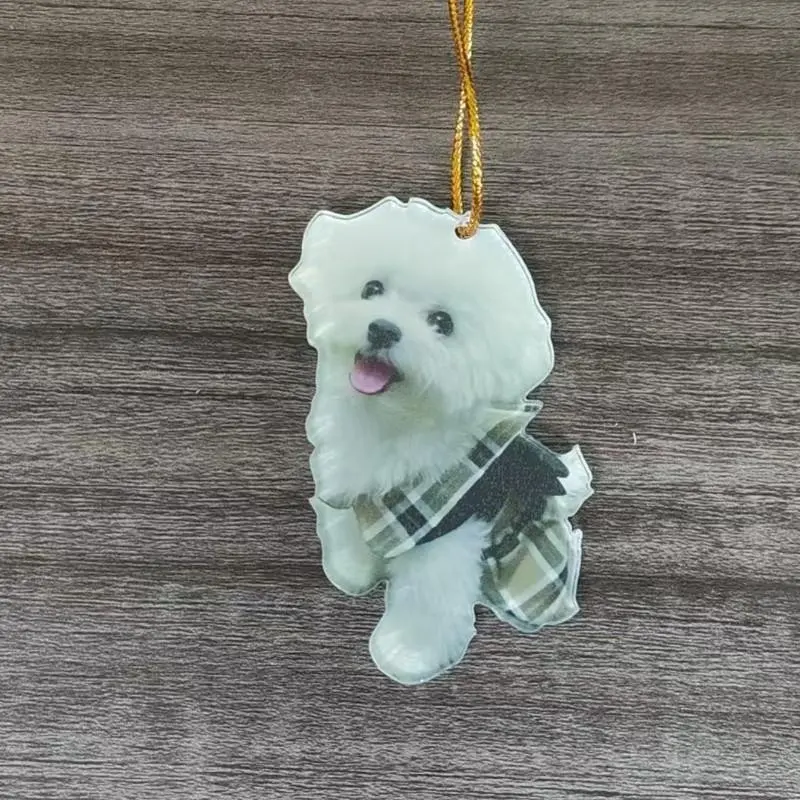 1pc Cute acrylic puppy car interior accessory decorations, Car Dashboard Decoration are the perfect choice for Christmas trees, couple gifts, home and backpack decorations, Car Trinkets, Car Ornament
