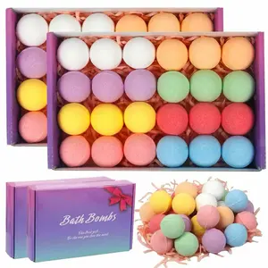 Organic Eucalyptus Lavender Bath Bomb Set - Self-Care Spa Gift for Women Teens Kids | Hydrating Bubble Bath for Birthdays Holidays Relaxation