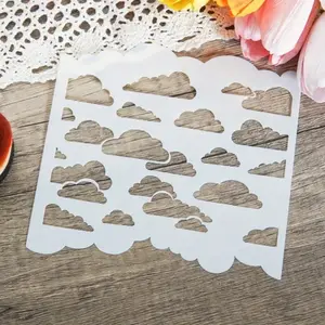 Reusable Cloud Template for Painting, Multifunctional DIY Craft Stencil, Album Making, Wall Art, Furniture Decoration, Floor Design, Art Craft Supplies, Artist Supplies