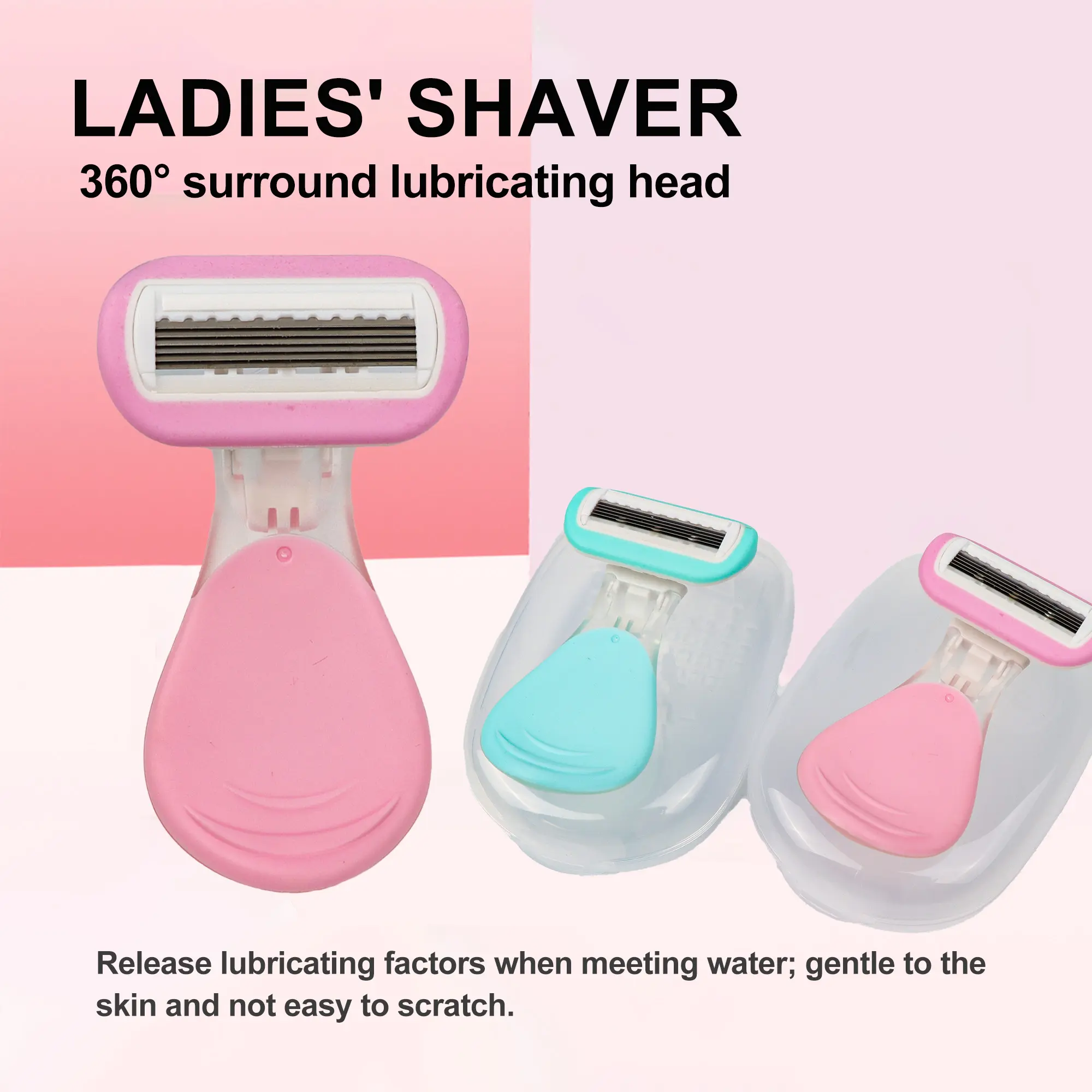 Women's 2-Count Compact Skin-Friendly Travel Razors - Smooth Shaving, Hair Removal, Body Care & Storage Essentials for Party Bags & Gifts