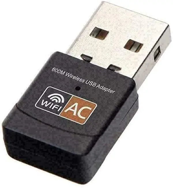 USB Wi-Fi Adapter AC600 Mbps Dual Band 2.4/5Ghz 802.11 Mini WiFi Network Adapter for Laptop Desktop PC Compatible with MacBook Windows