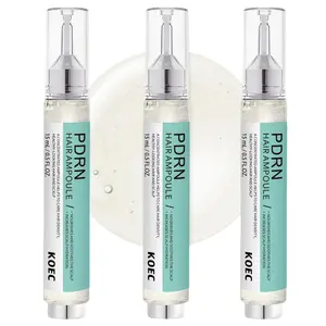 PDRN Hair Ampoule, Bleached Frizzy Damaged Dry Hair Care Hair Root Revival Korean Deep Hair Density Serum, Scalp Revitalizing Solution, Exfoliates Dandruff & Soothes Itch| Non-Greasy, Lightweight, Nourishing Hair Treatment