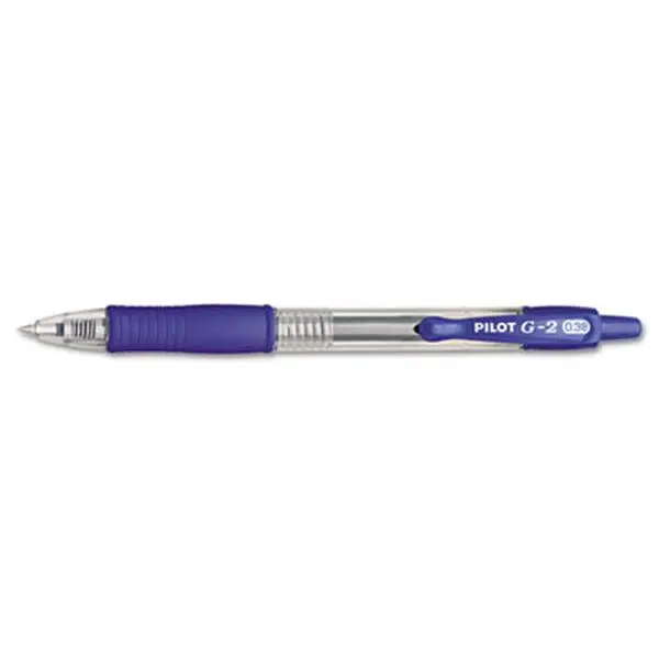 Pilot G2 Retractable Ultra-Fine Roller Ball Pen, Model 31278, Acid-Free Ink, Archival-Safe Ink, Contoured Rubber Grip, Smear-Proof, Pen-Style Pens & Refills