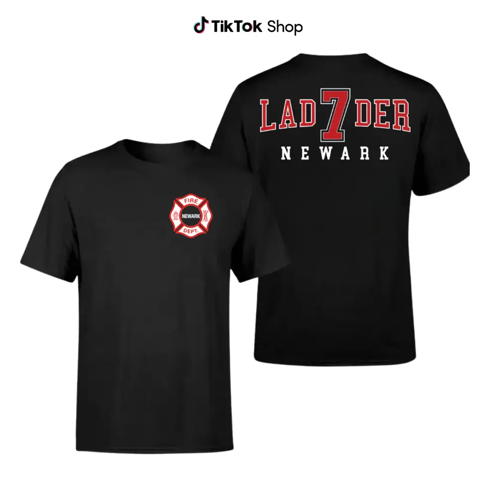Ladder 7 Newark Fire Department T-Shirt, Vintage Firefighter Station Graphic Tee, Soft Cotton Blend Shirt, Fire Service Pride Apparel for Men And Women, Firefighter Station Gift