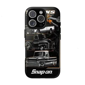 Snap-on Rugged Phone Case - Trucks and Tools Theme Phone Case Protection, Shockproof For IPhone 17-12, Pro Max, Pro Plus, and Samsung S25 24 23 Safety Case