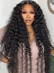 Bling Hair 180 Density 40 Inch Deep Wave Lace Front Wig 13x6 Hd Lace Frontal Wig 13x4 Curly Human Hair Wigs For Women 360 PrePlucked Lace