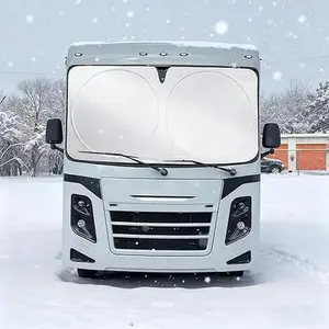 Class A  Windshield Sunshade Cover for Winter,  Reflective Truck Sun Blocker, UV&Heat Protection, Thanksgiving, Christmas, Front RV Shade, Camper, Motorhome, Bus, XXXL-102 x 51 inches