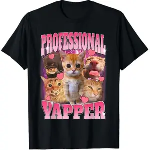 Professional Yapper Cat Funny Meme T-Shirt