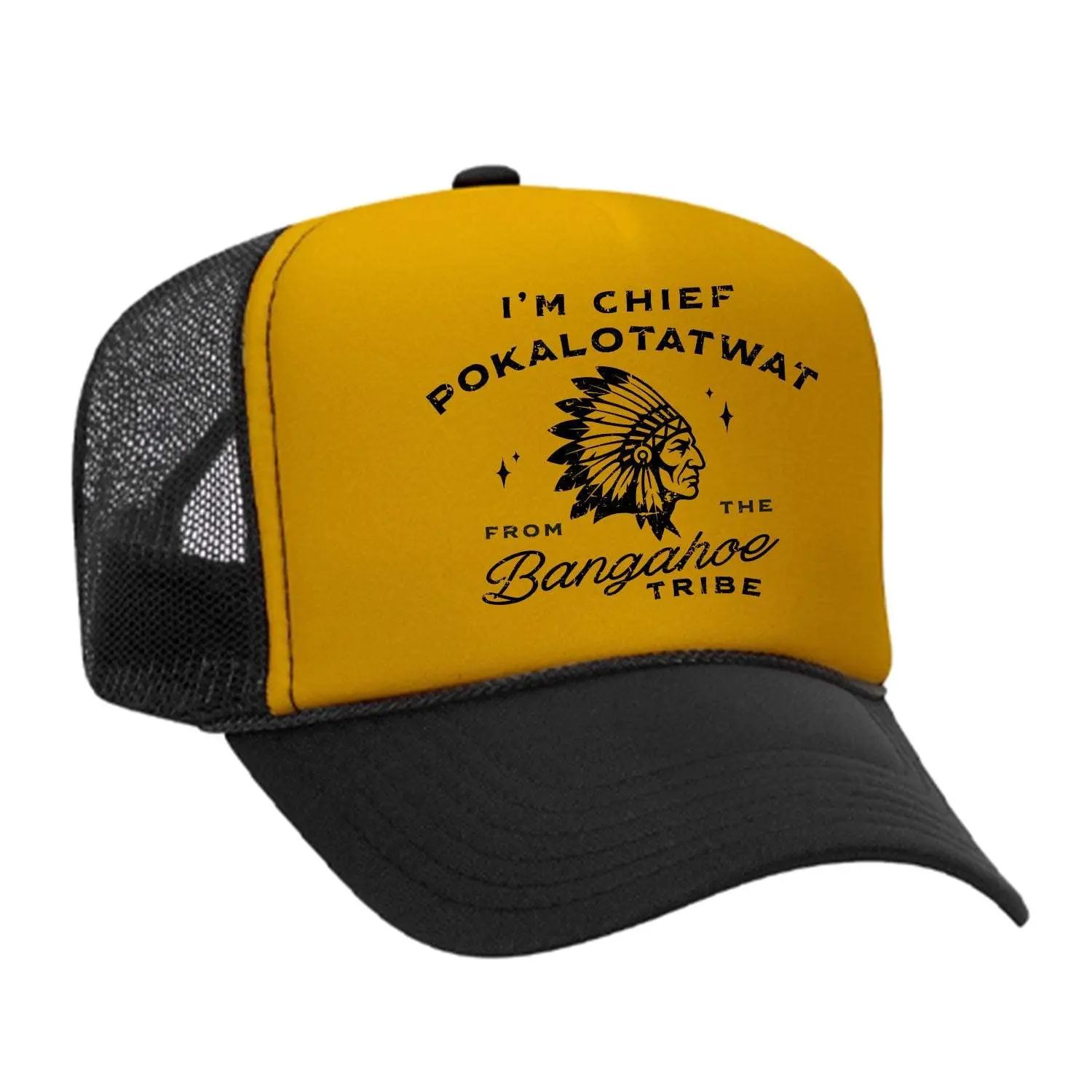 Chief Pokalotatwat Adjustable Foam Trucker Cap, Casual Outfits Accessory, Streetwear Piece, Trendy Headwear, Casual Outfits Cap