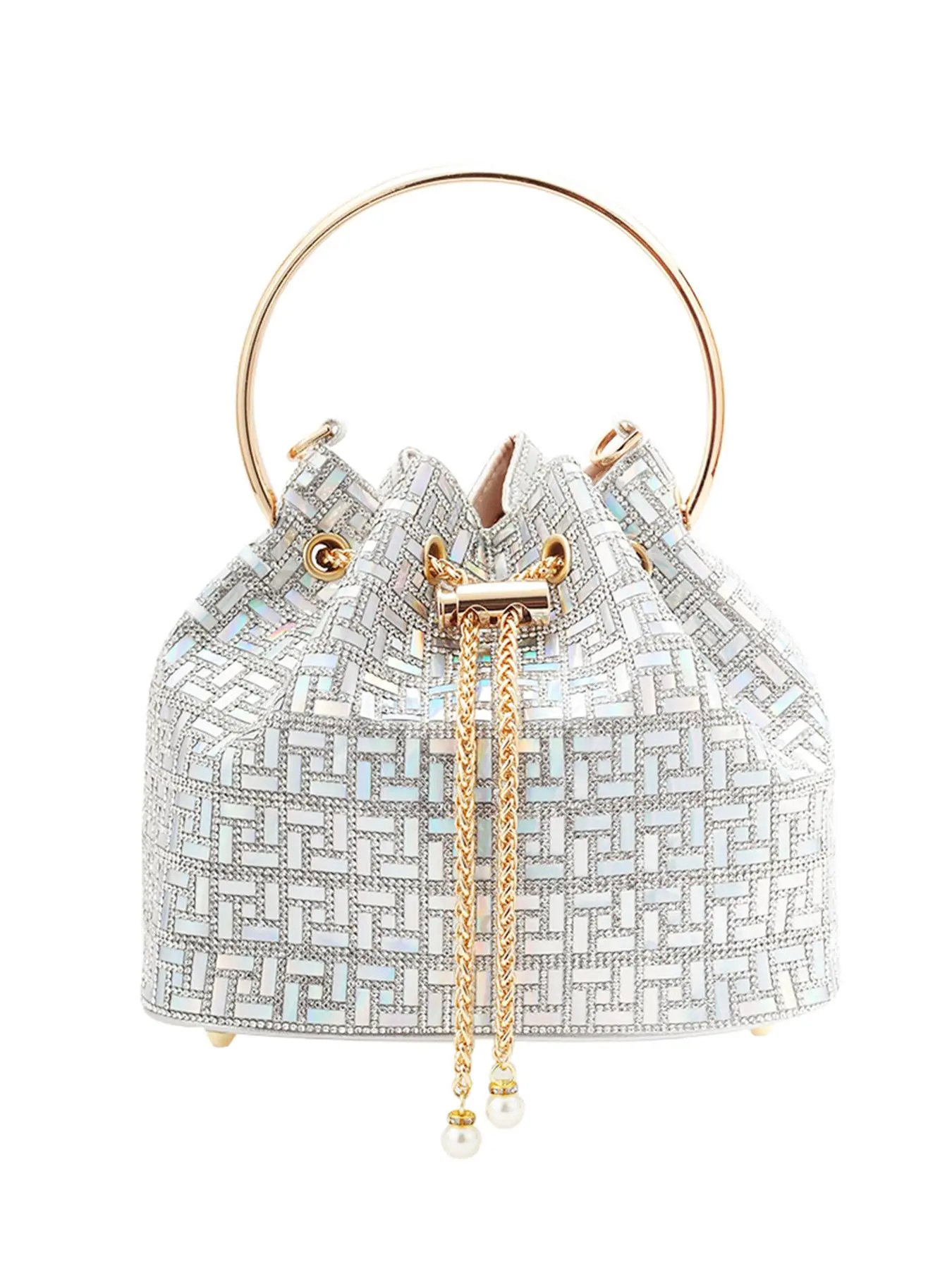 Women's Elegant Rhinestone Decorated Evening Bag, elegant purse, Elegant Stylish Purse, Fashionable Chain Decor Handbag with Ring Handle for Party, Trendy All-match & Exquisite Bag for Birthday Gift, Fashionable Bling Bag