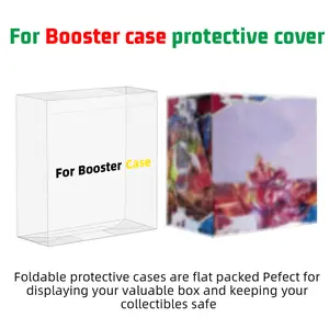 Transparent Plastic Display Boxes for Collectible Items, 5/10 Pack, Fits Booster Box, Stackable Storage, Protective Showcase, Easy Organization