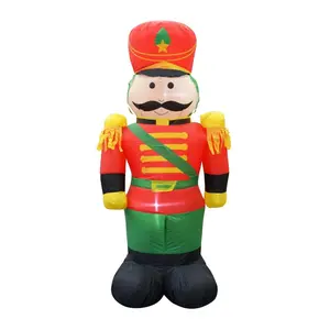 212 MAIN 4 ft. Inflatable Nutcracker - Self-Inflate, Lightweight Indoor/Outdoor Festive Home Decoration
