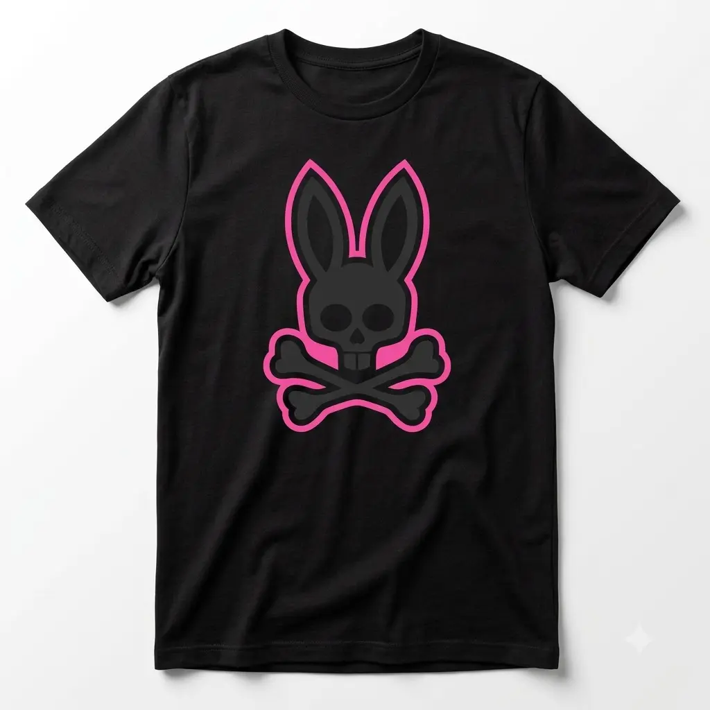 Crazy Bunny Vintage T-Shirt, Bunny Merch, Unisex Crewneck Gift, Vintage Rabbit Clothing, Skull Bunny T-Shirt Gift for Fans, Rock Women Outfit, Pop T-shirt