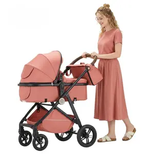 Leisure Hand Wagon Cart,Baby Stroller,Storage Basket,5-Point Harness,All In One Convertible Baby Stroller Without LatchBase -Toddler Stroller With Reversible Stroller Seat ;compact stroller carrinho de bebe affordable strollerc # Summervibes