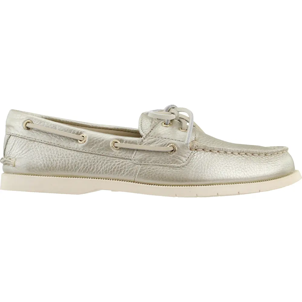 Sperry Womens Conway Metallic Boat Flats Casual - Gold