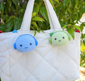 Amigurumi Glow Creature Crochet Plush Keychain | Handmade Soft Charm | Cute Mini Figurine Inspired Gift | Kawaii Accessory for Bags and Backpacks