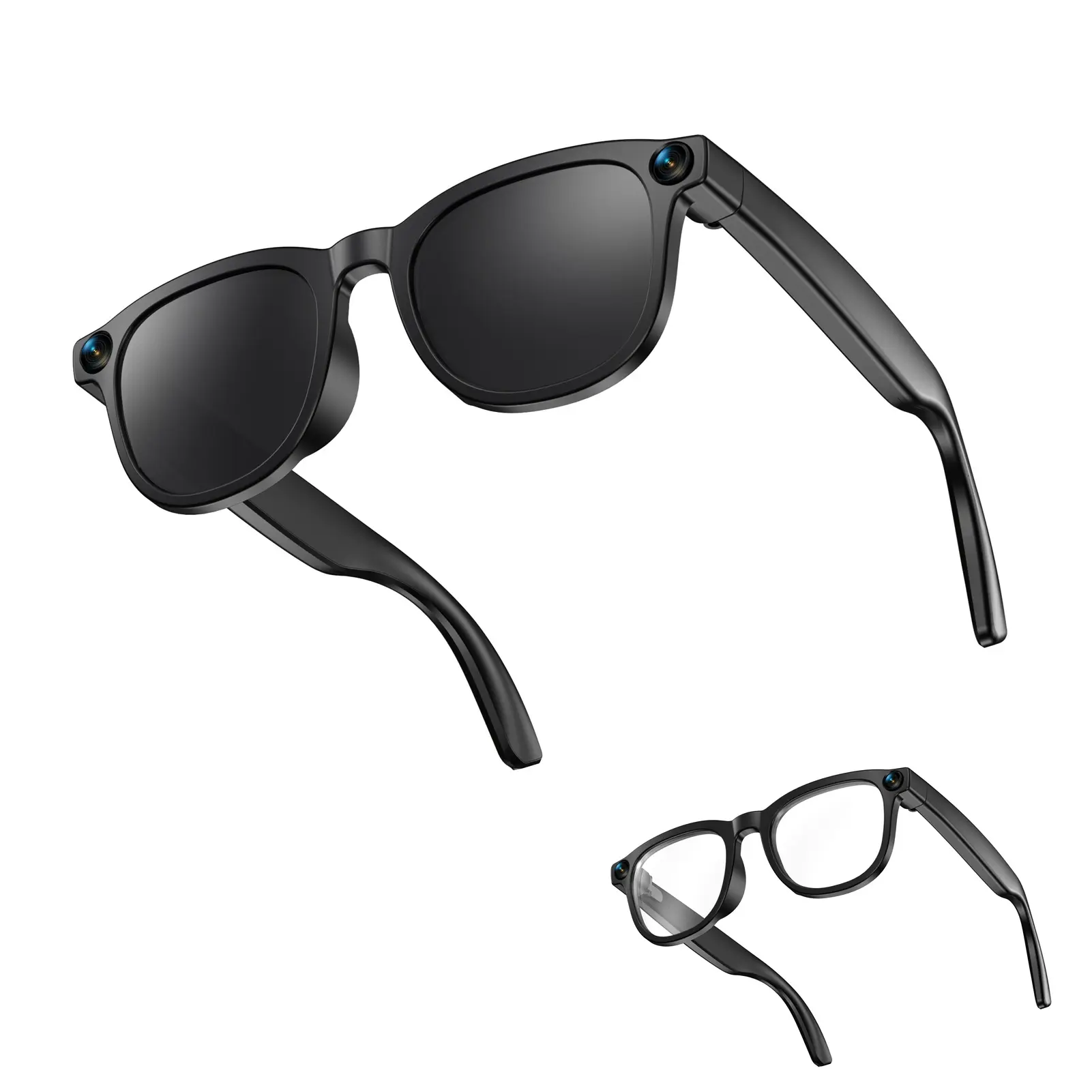 Smart AI Glasses with Camera, HD 1200P Video Recording Glasses, 32MP Photo, Bluetooth Camera Sunglasses, TR90 Frame, Noise Cancellation, Voice Assistant & Translation for Travel Driving Vlogging