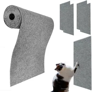 30*100CM Cat Scratching Mat Self-Adhesive Trimmable Carpet Cat Scratching Post Carpet for Anti-scratching Sofa Furniture Protection Scratcher Board Home