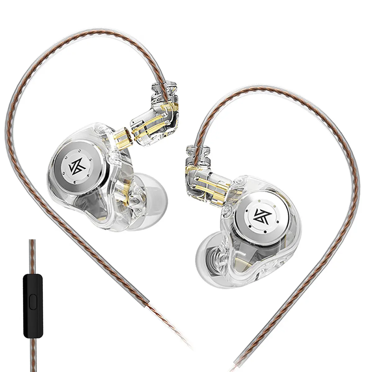 KZ EDX Pro Wired In-Ear Headphones - Dual DD HiFi Stereo Sound Stage IEMs, Noise Cancelling Game Earbuds for Musicians